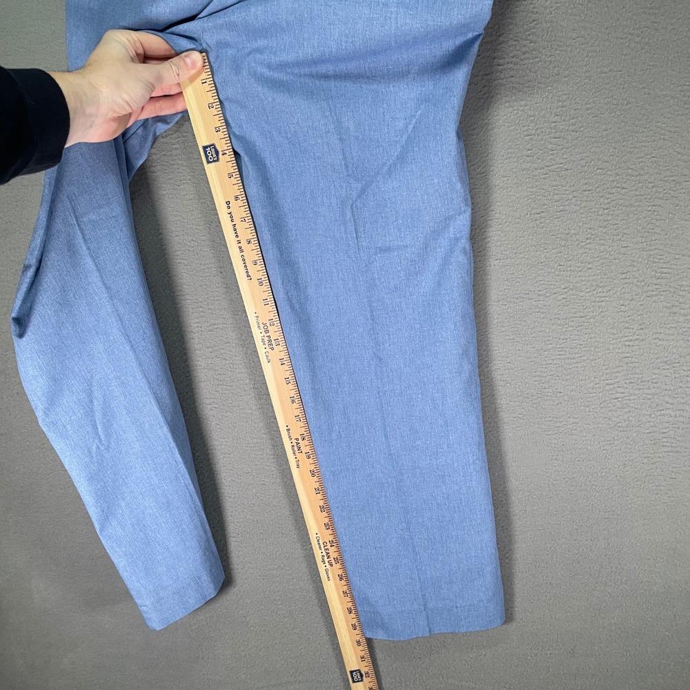 Farah Mens Dress Pants 33x30 Blue Flat Front Vintage Casual Slacks - Picture 6 of 7